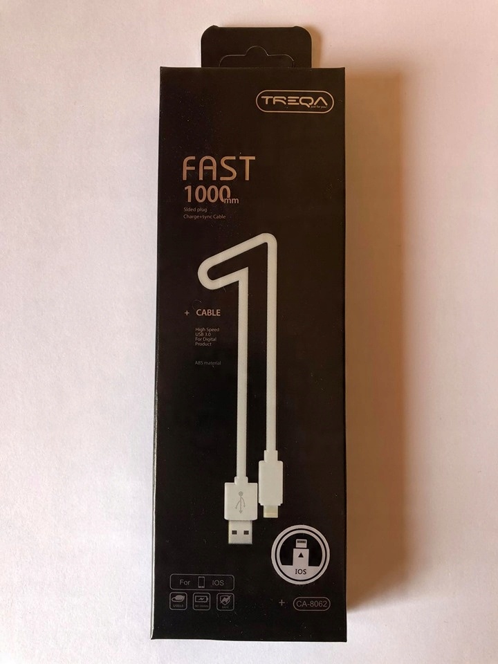 

Treqa Mocny Kabel do iPhone X 8 7 6 5S Se Qc 1m