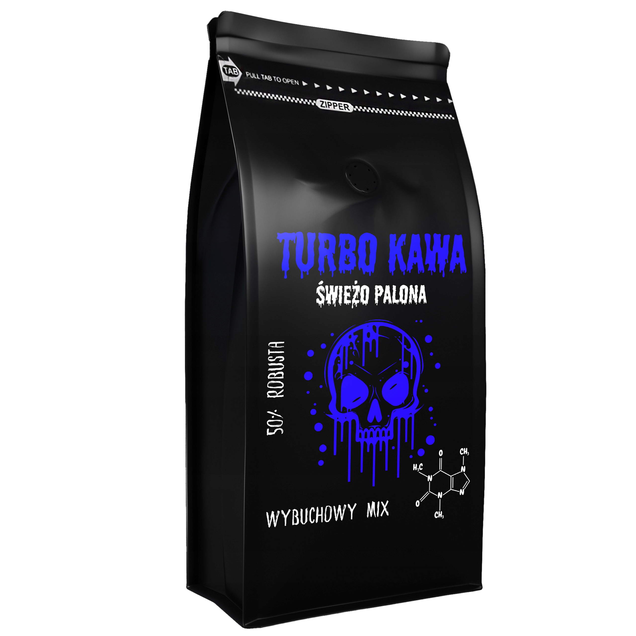 Levně Turbo Zrnková Káva do kávovaru 1kg 50/50 Robusta/Arabica Výbušná Směs