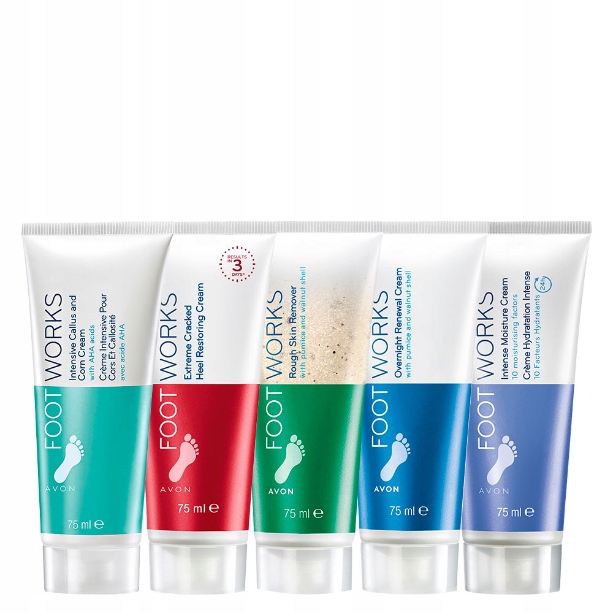 

Avon Foot Works Zestaw 5 Kremów Do Stóp