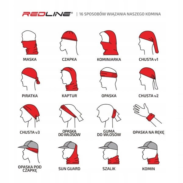 REDLINE komin Chusta wielofunkcyjna ROWER S Producent Redline