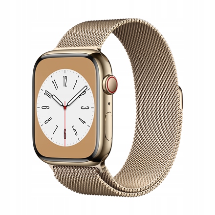SMARTWATCH APPLE WATCH S8 45MM LTE GOLD STAINLESS STEEL MILANESE LOOP