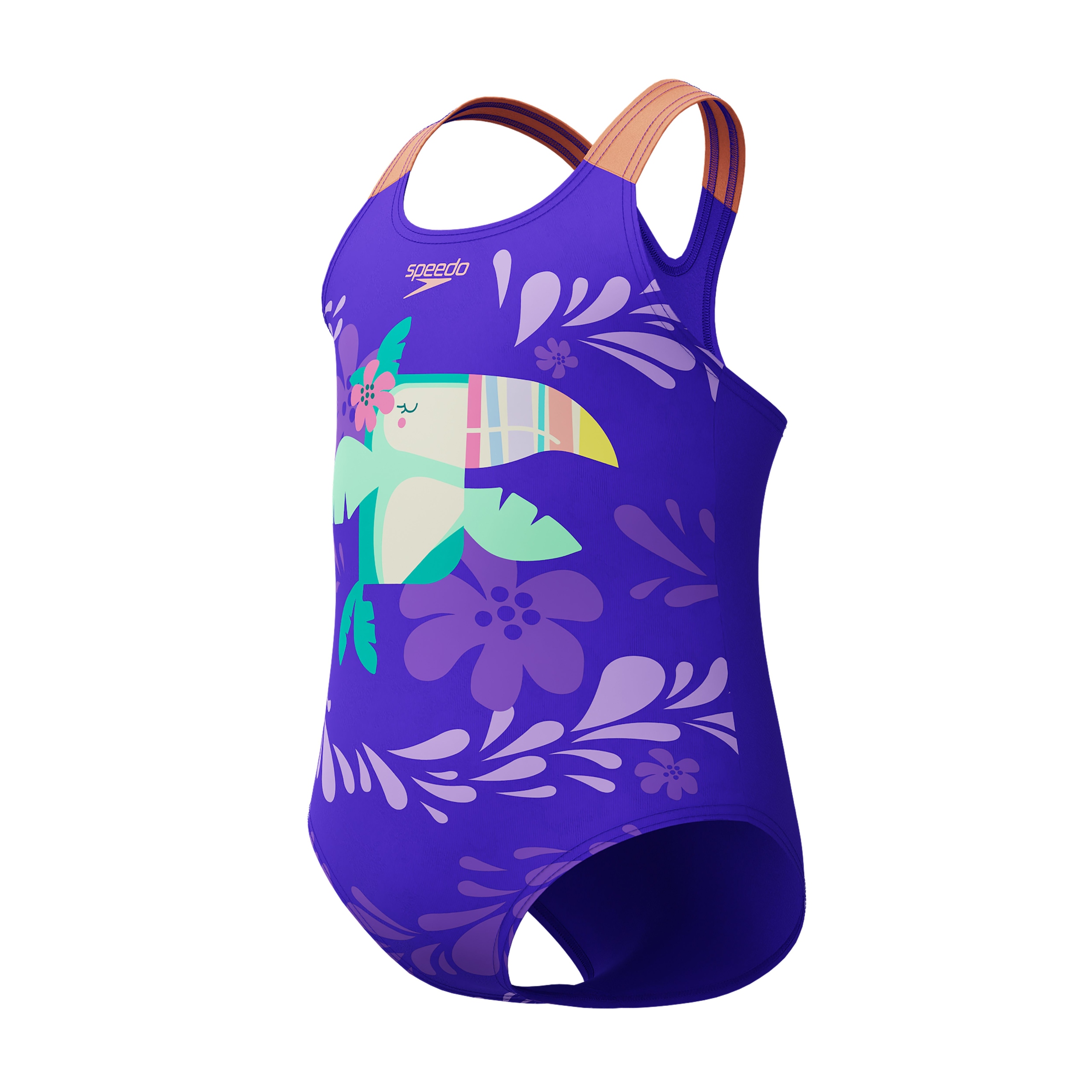 Jednodílné plavky pro dívky Speedo Printed 4 roky