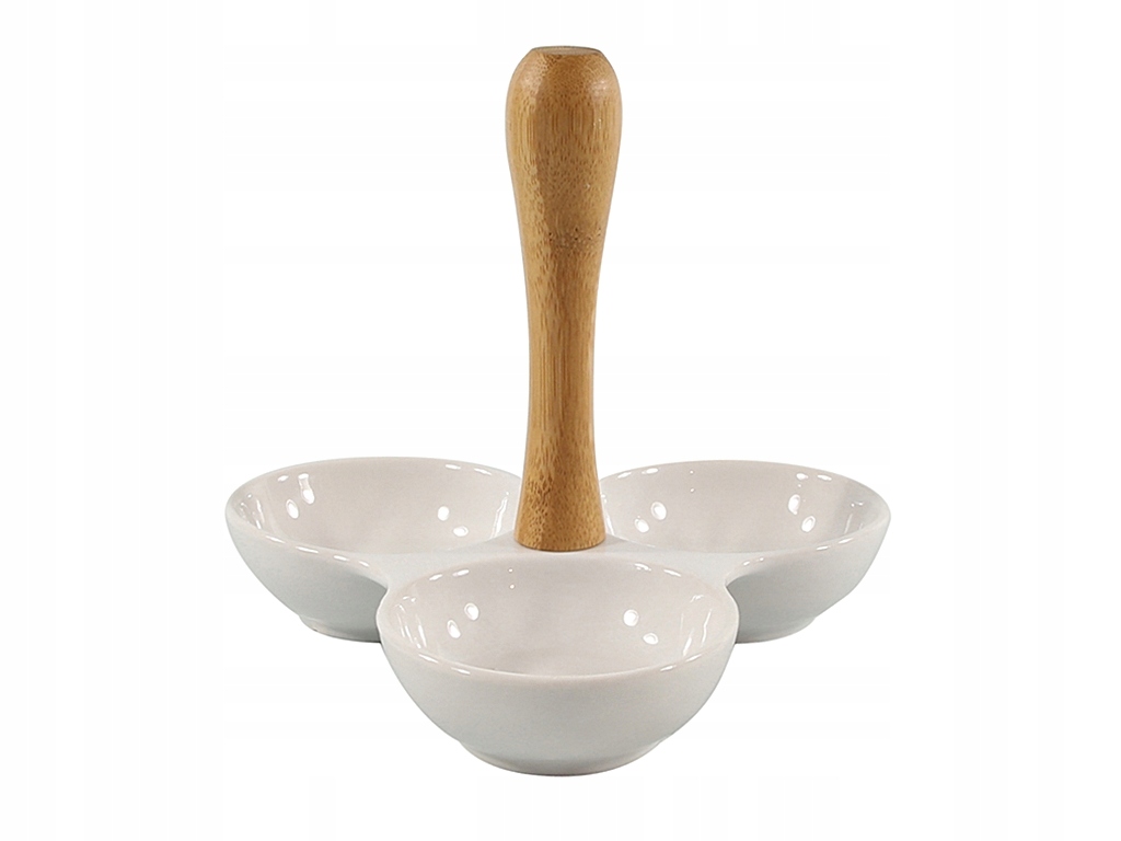 

Miseczki do przekąsek Dipów sosów Rączka bambus