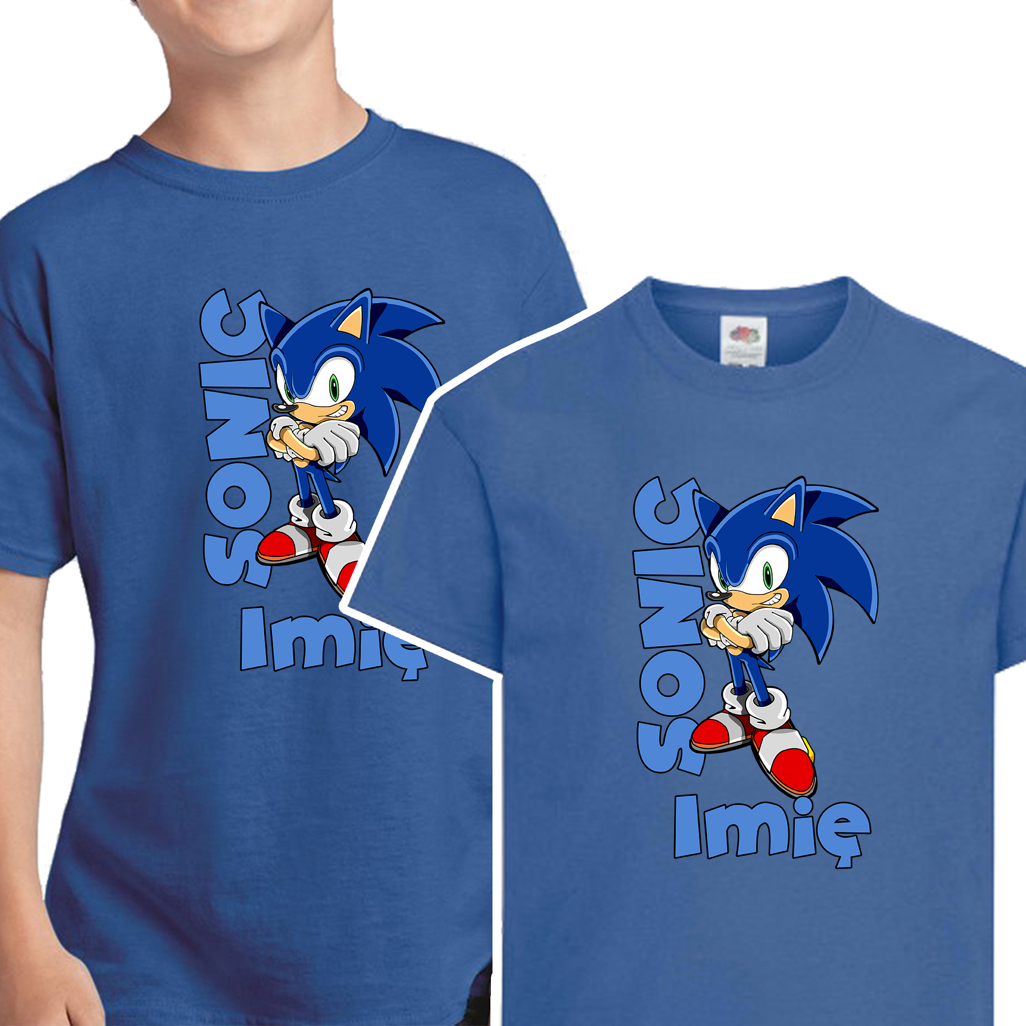 

Koszulka Dziecięca Własne Imię Wzory Sonic 110 cm