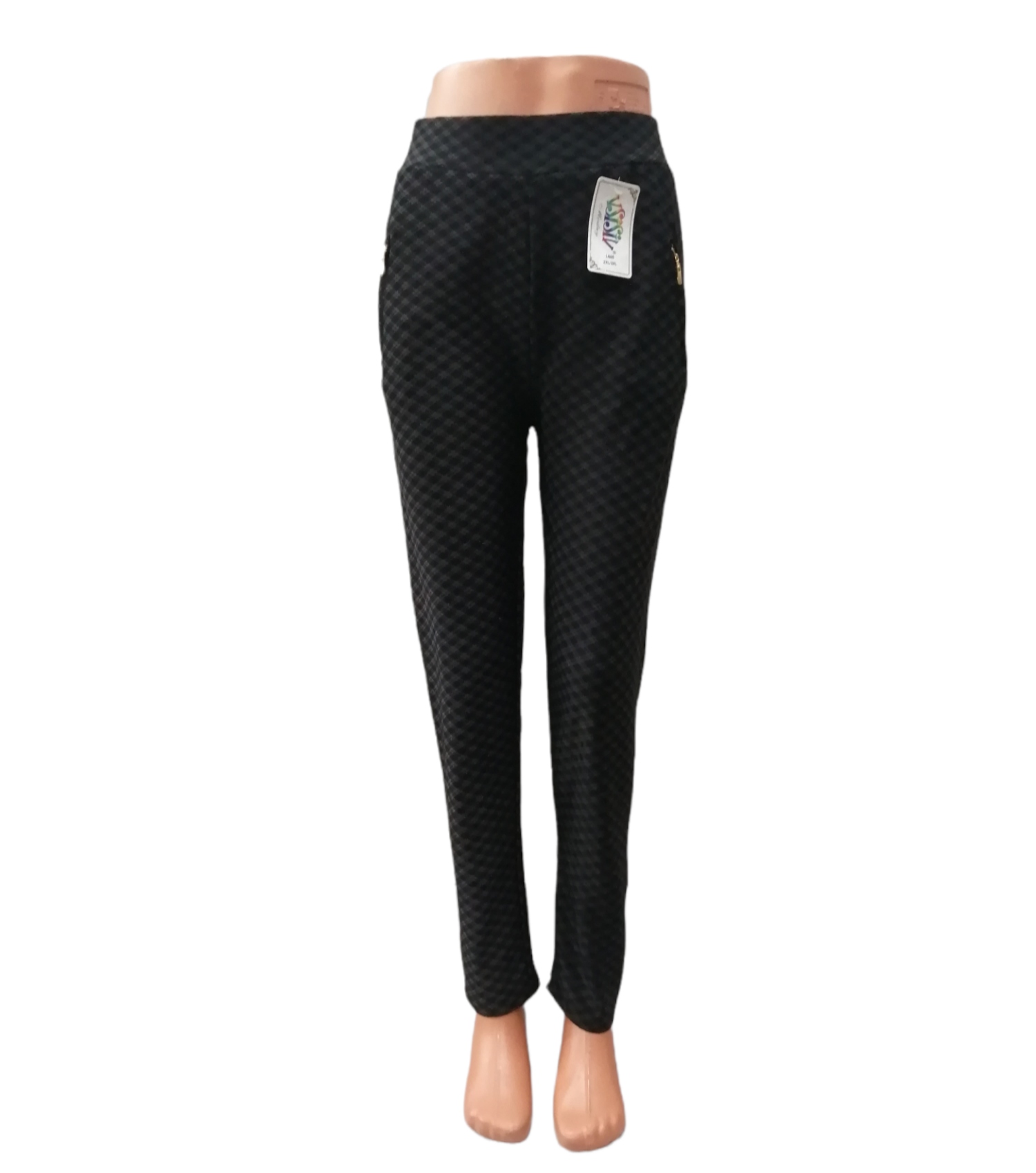 

Spodnie Legginsy Damskie W Kratkę Vsisiv 4XL/5XL