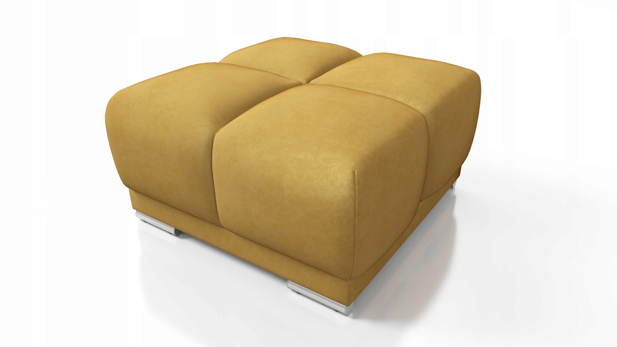 Hořčicový Čalouněný Taburet Do Obývacího Pokoje Pohodlná Taburet