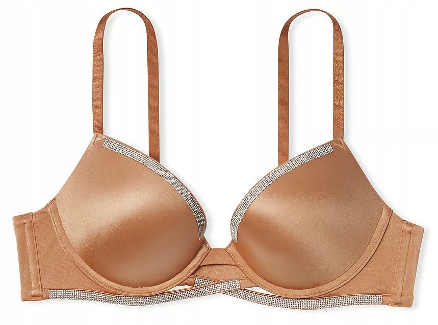 Podprsenka Victoria's Secret push-up s zirkony toffi 70B (32B)