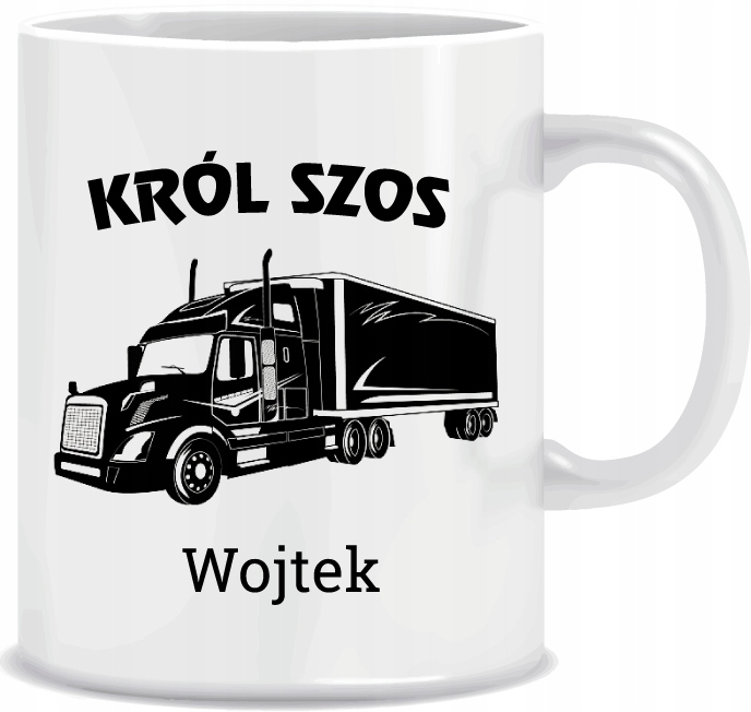 

Kubek kierowcy Tira Ciężarówka Król Szos + Imię