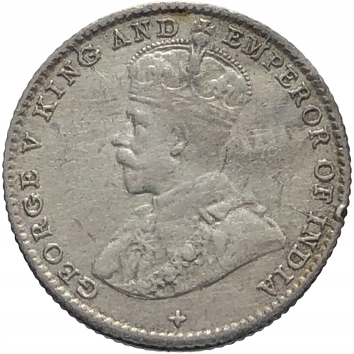 52995. Straits Settlements, 5 centów, 1918r. - Ag