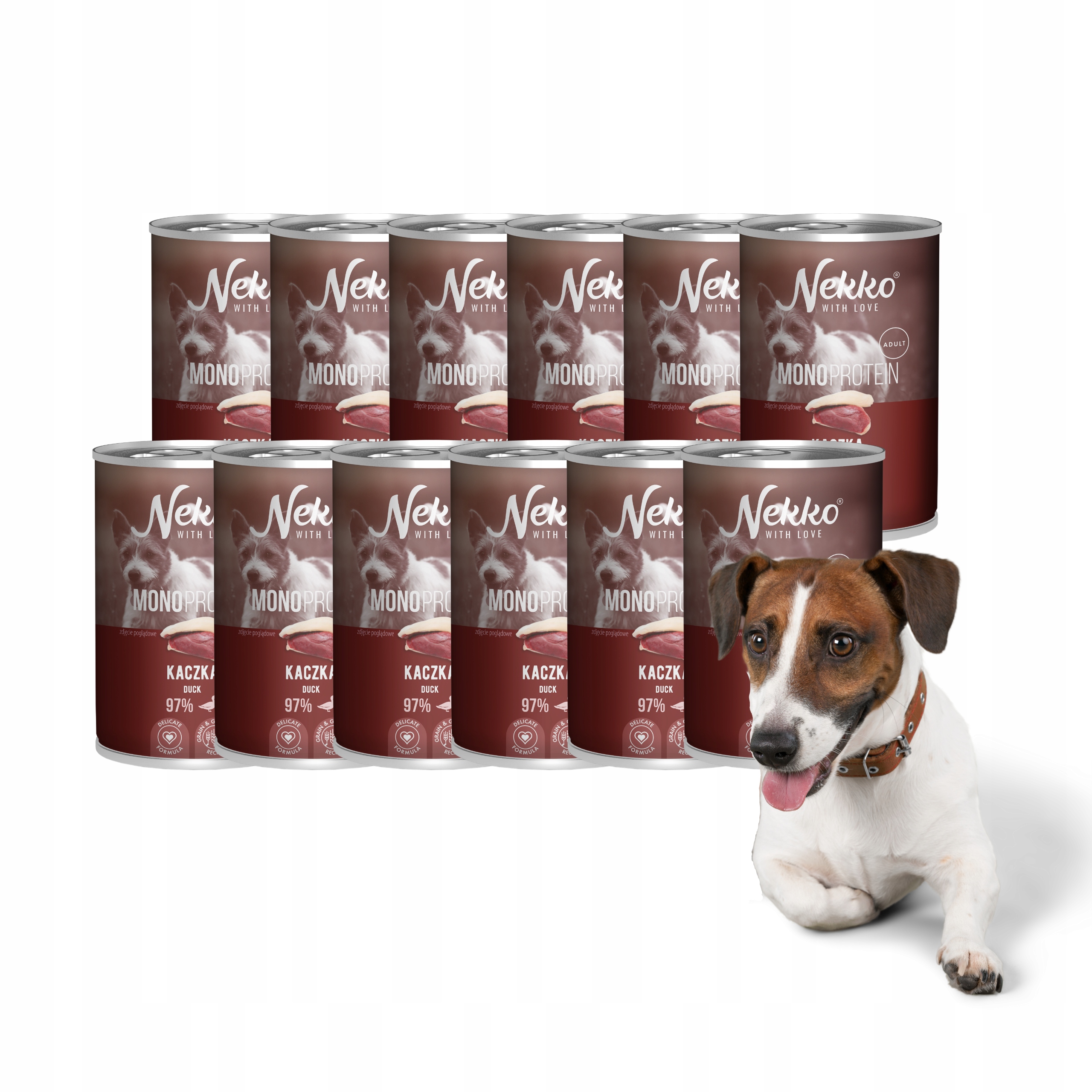 Levně Nekko Monoprotein vlhké krmivo pro psy Kachna 12x400g