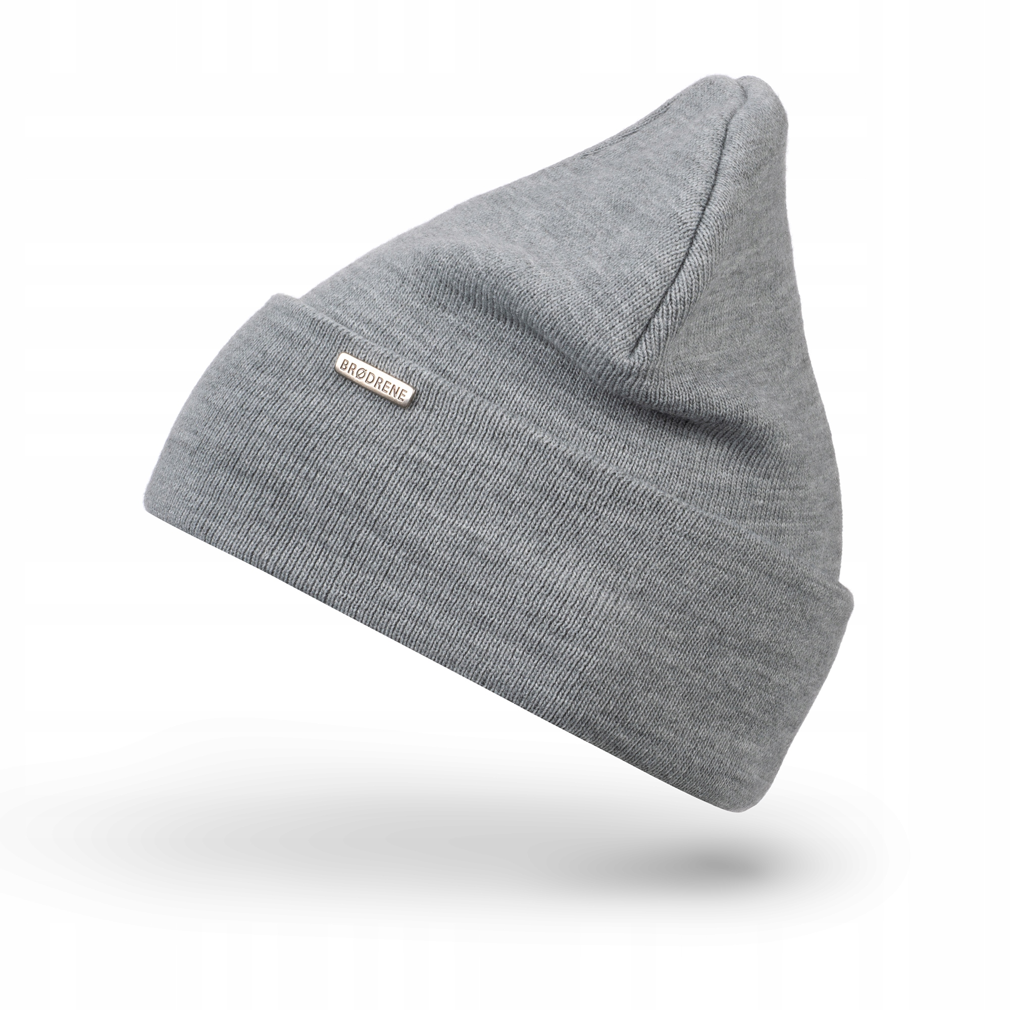 

Szara Modna Czapka Damska Stylowe Czapki Zimowe