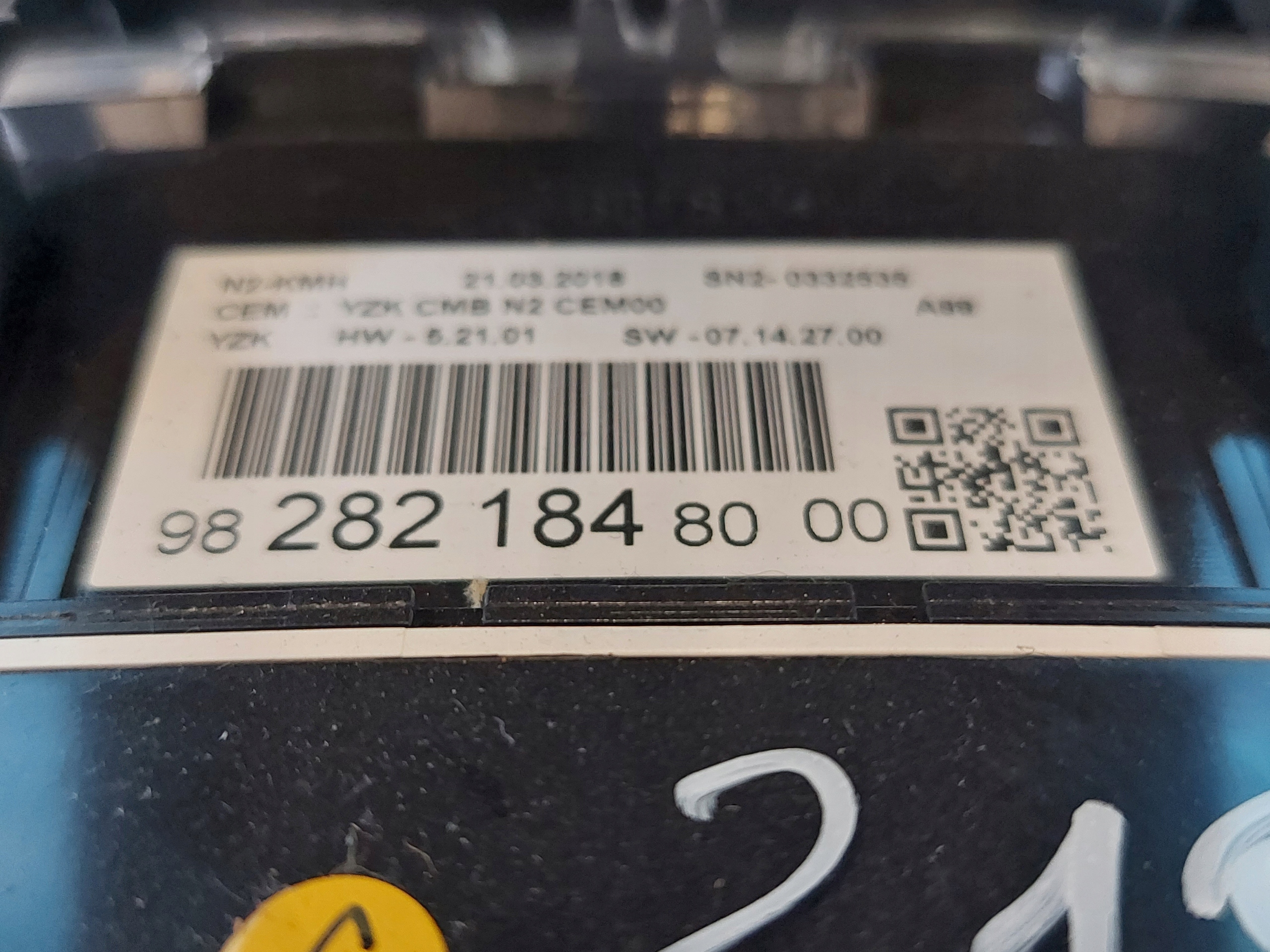 dials clock CITROEN C3 AIRCROS 1.2 VTI 2018 982821848000