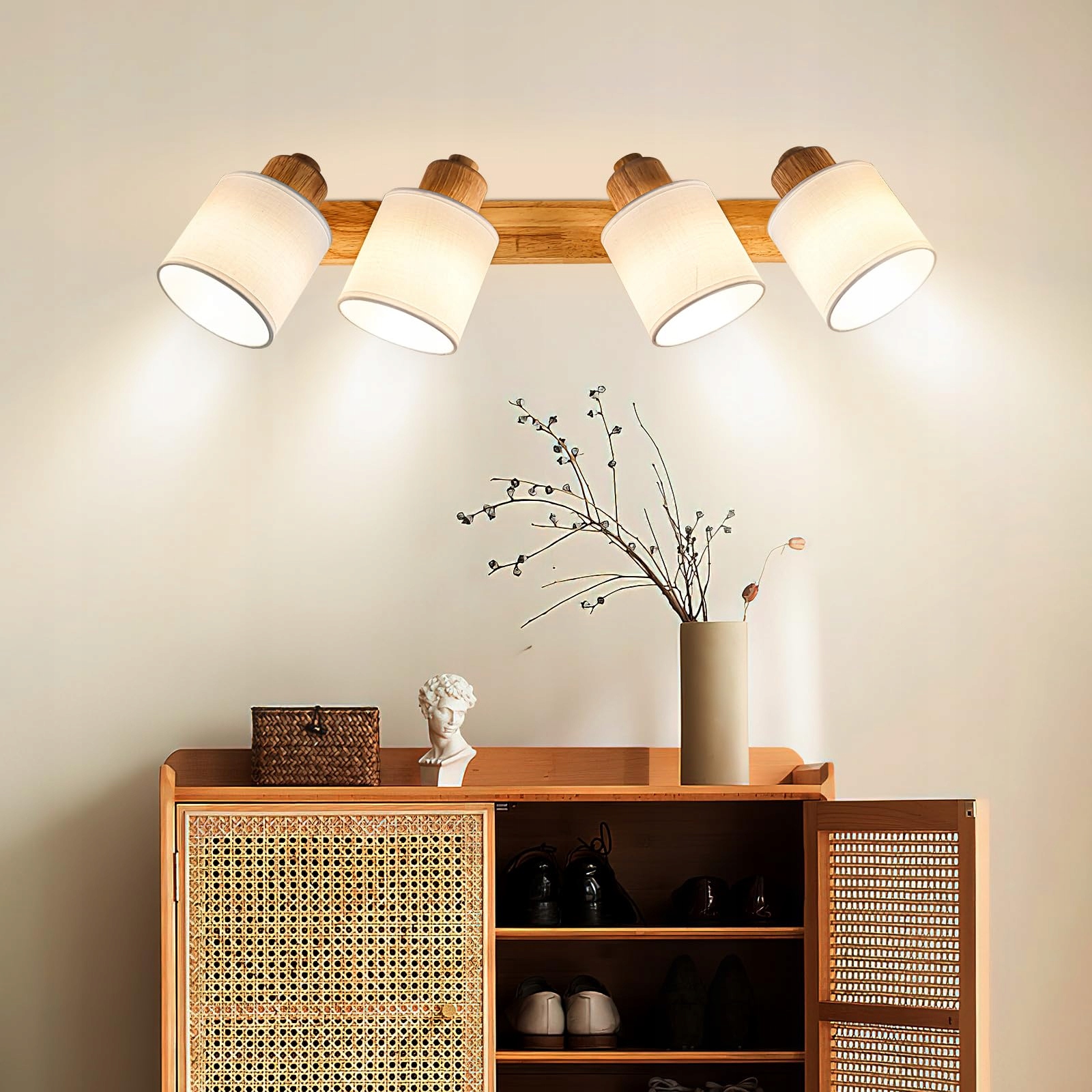 DOUGHELEC Lampa Sufitowa 4 Płomienna Vintage E14 Do Salonu — miniatura 2