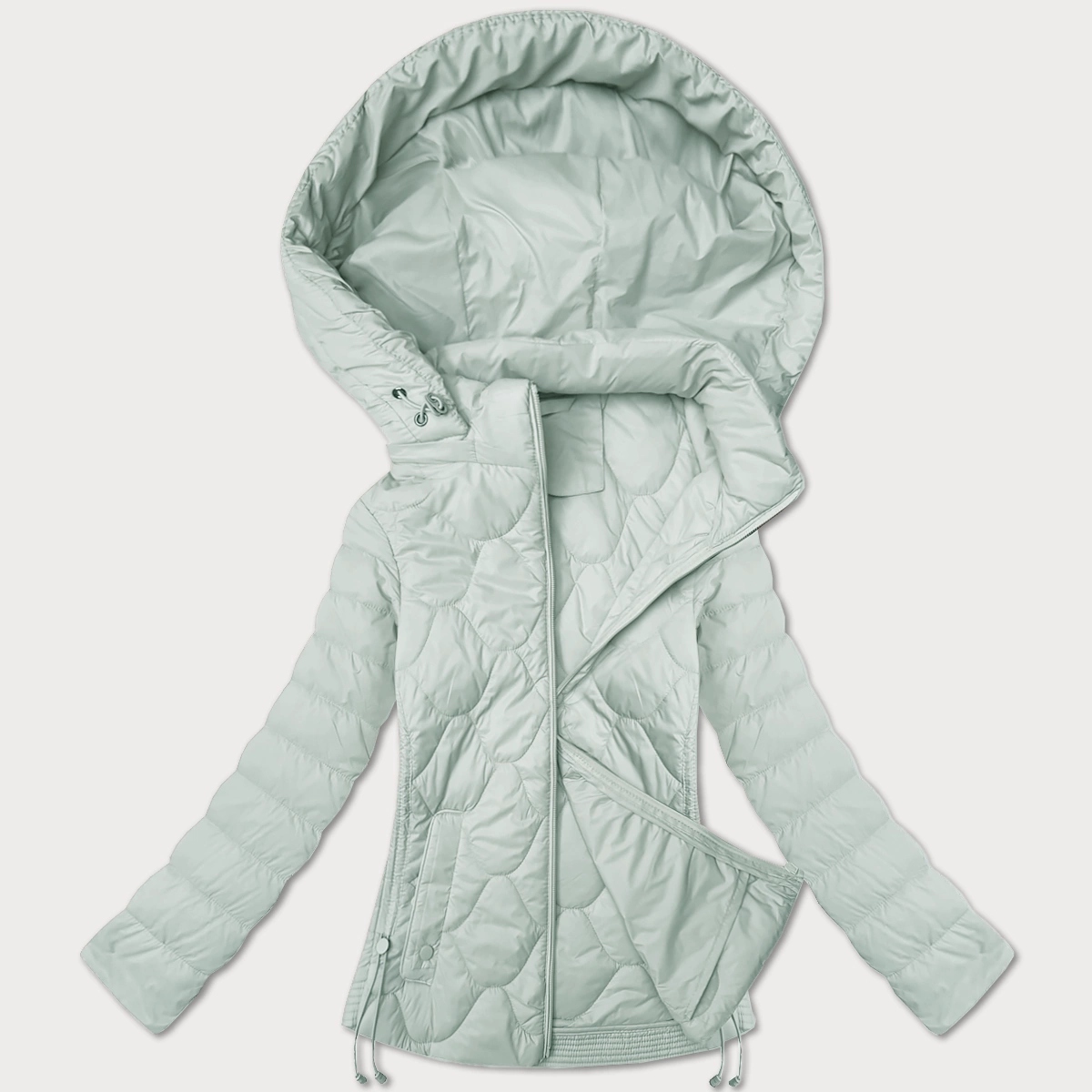Pikovaná Bunda Kapuce 16M9239 Máta M (38)