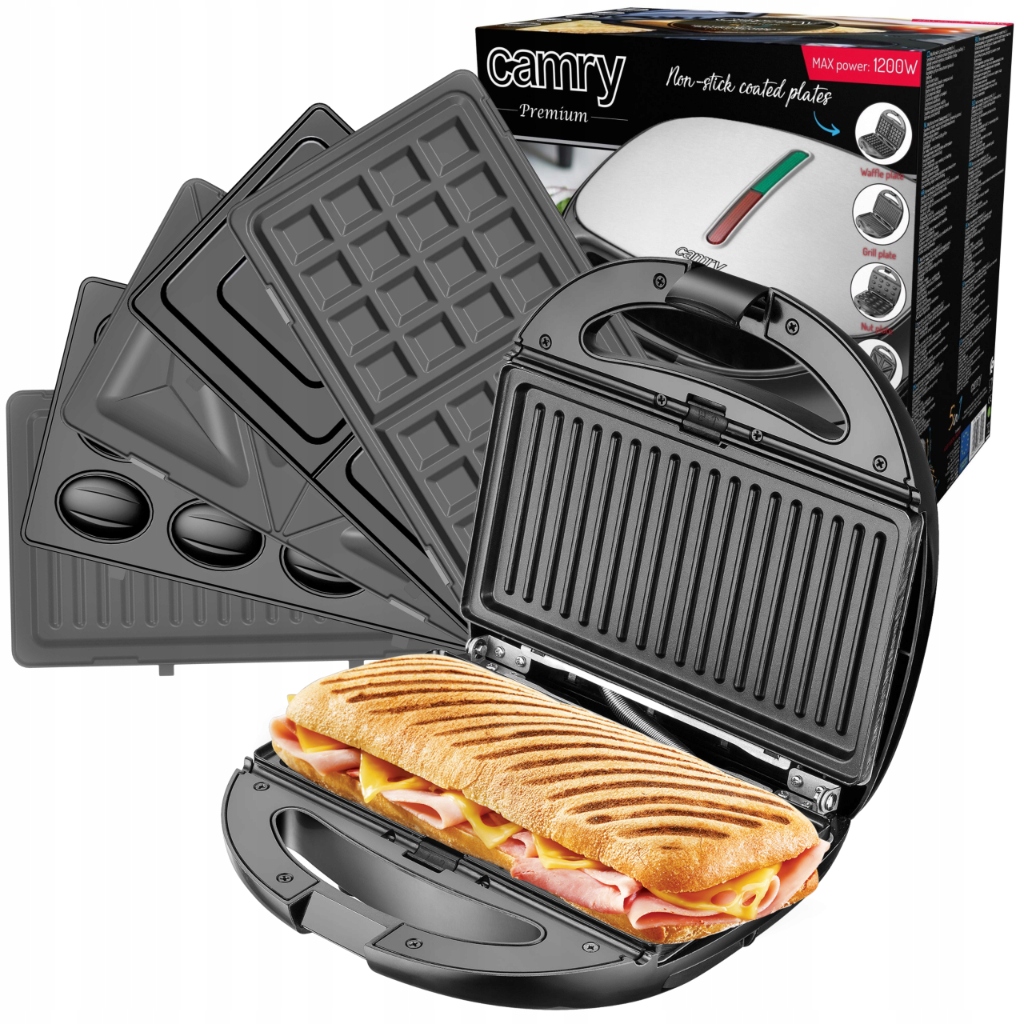 

Opiekacz Toster 5w1 Gofrownica Grill Orzeszki 1200