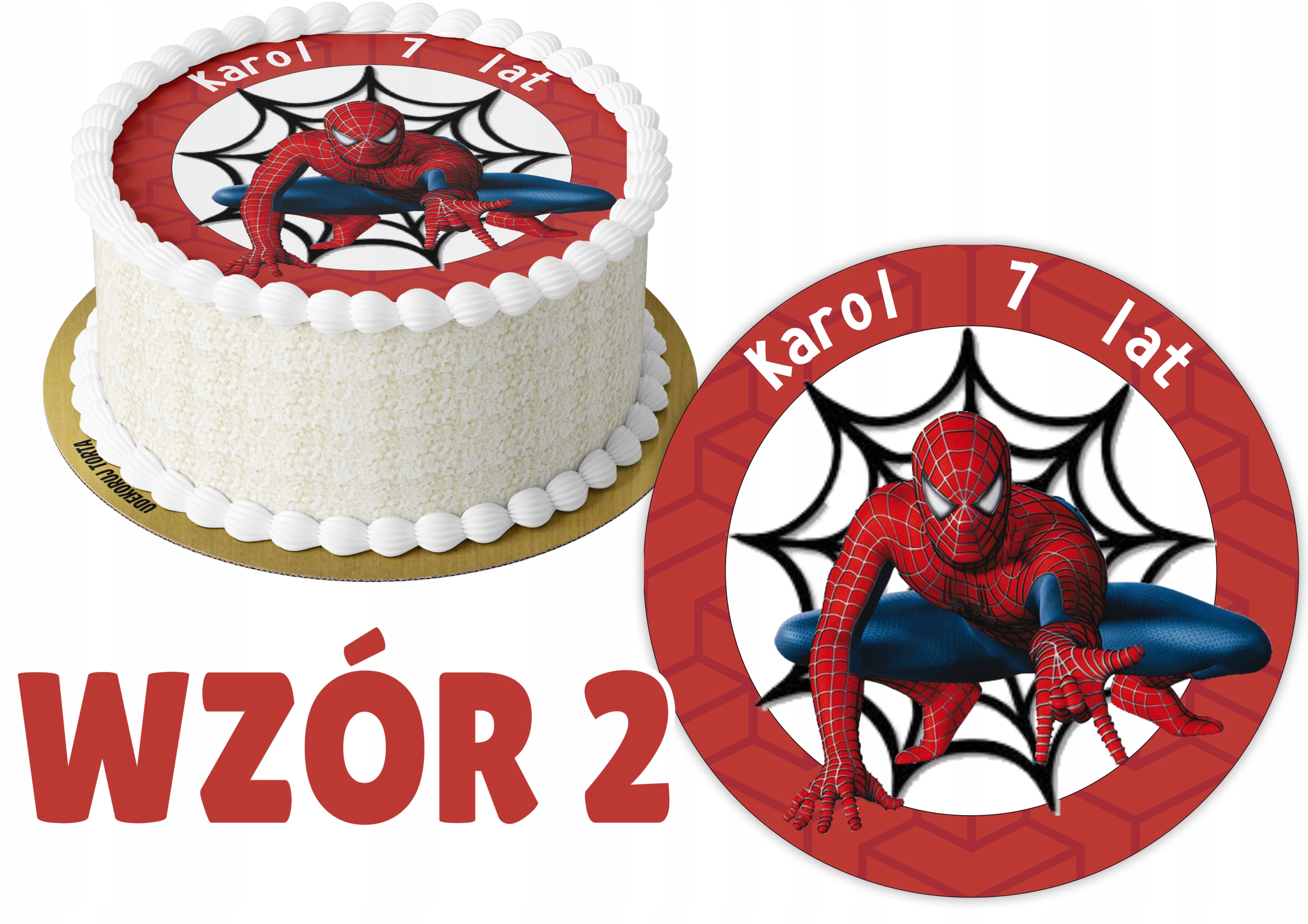 Opłatek z nadrukiem SPIDER-MAN + IMIĘ Kod producenta Opłatki na tort