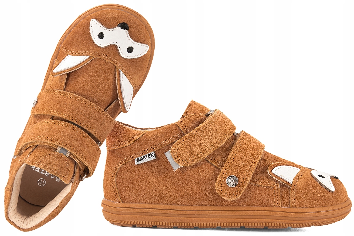 Bartek 8632063 Barefoot Trzewiki Dziecięce Półbuty Skóra Rzepy j.brąz 24 Br