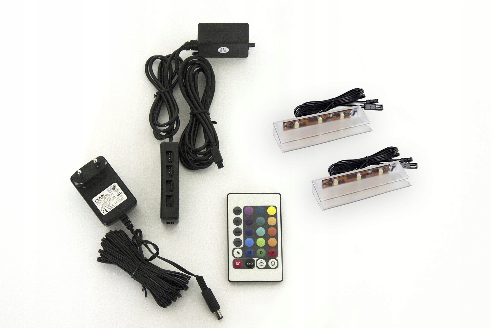 2 punktowe oświetlenie LED KLIPEX RGB + pilot