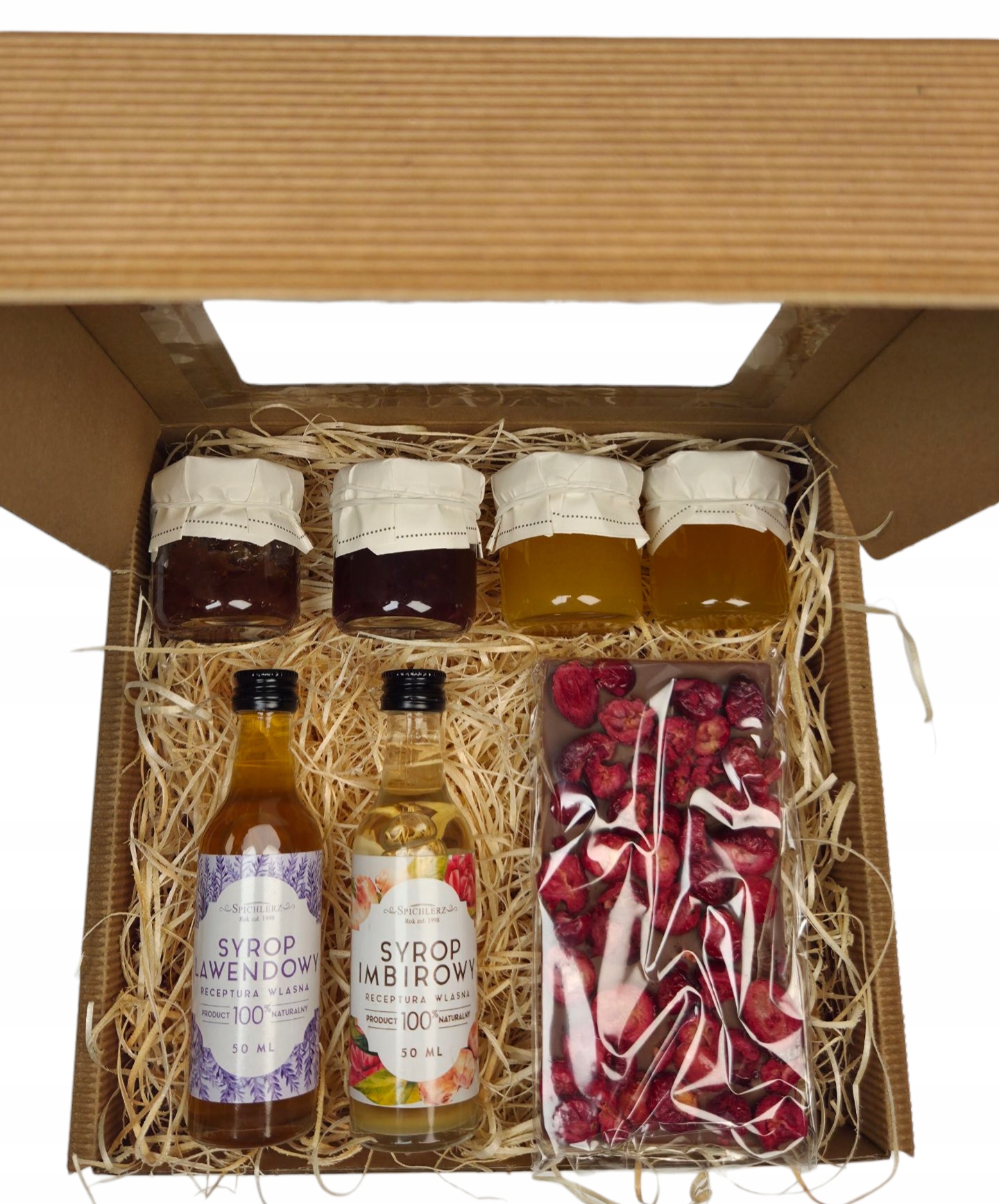 Levně Dárek s okénkem Den Učitelů Set Čokoláda Sirup Dárková krabička