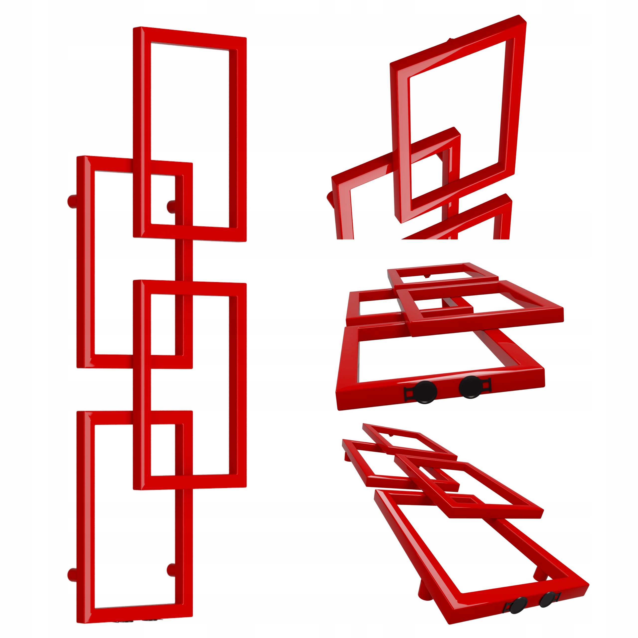 Dekorativní radiátor Mantra IV 1280x450 Červený