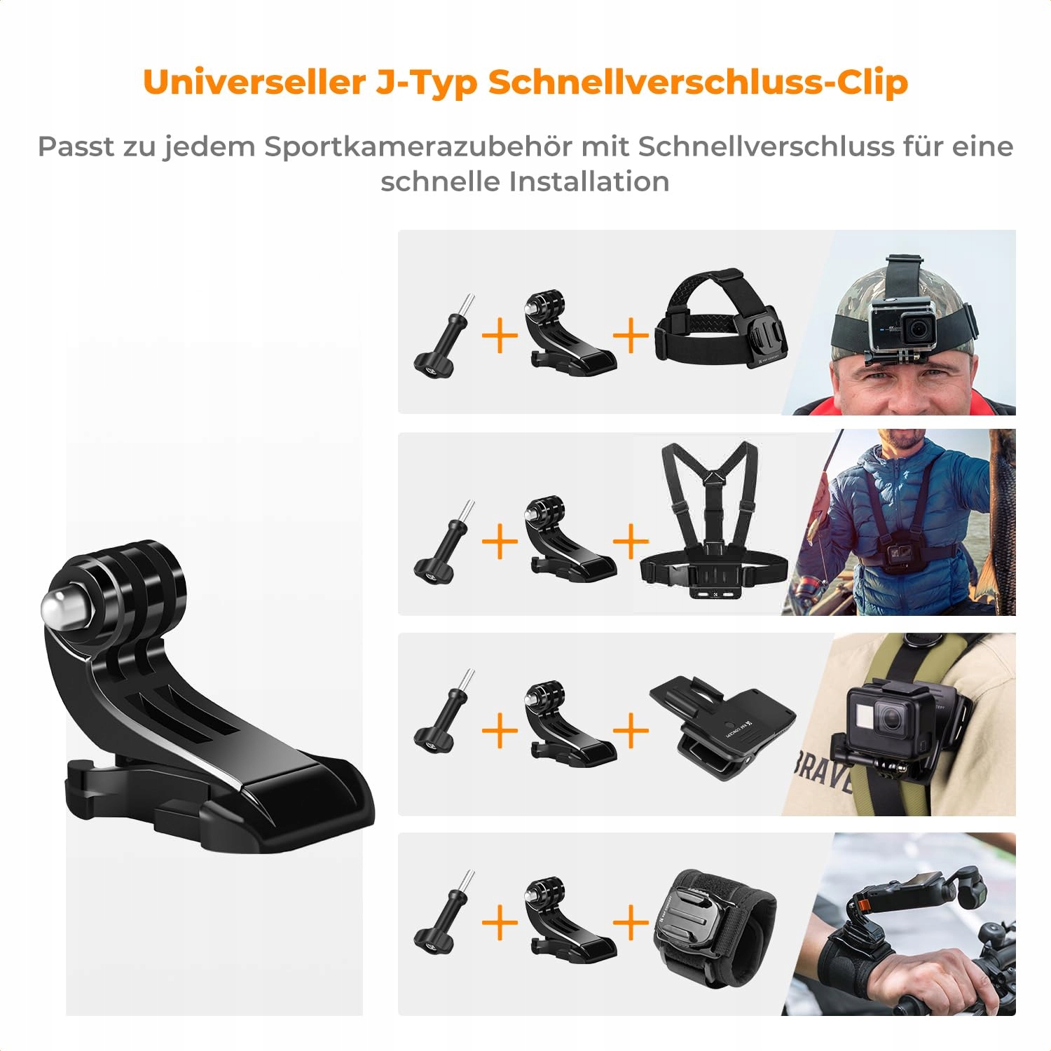 K&F CONCEPT Zestaw Akcesoriów Do GoPro DJI Insta360 Kamery Akcji — miniatura 2