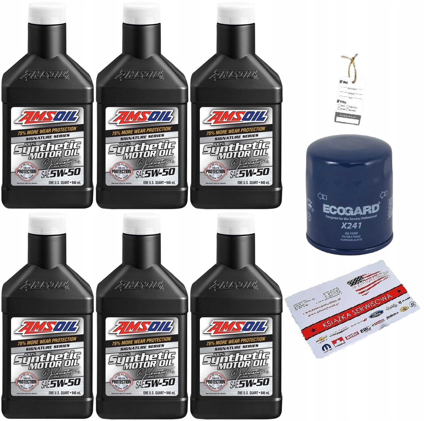 AMSOIL 5W50 5,7L + FILTRY MUSTANG 2,3 2021-
