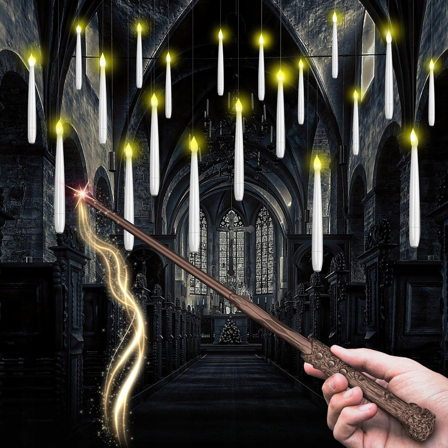 Levitující Led Svíčky 10 Ks Bezplamenné Svíčky Na Halloween S Dálkovým Ovládáním