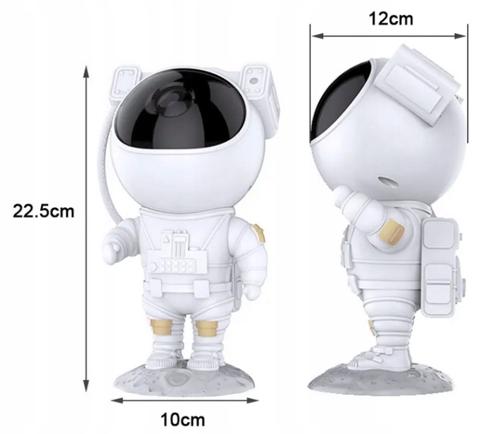 PROJEKTOR GWIAZD ASTRONAUTA STOJĄCY LAMPKA NOCNA RZUTNIK KOSMOS Z PILOTEM Marka Mik-Star