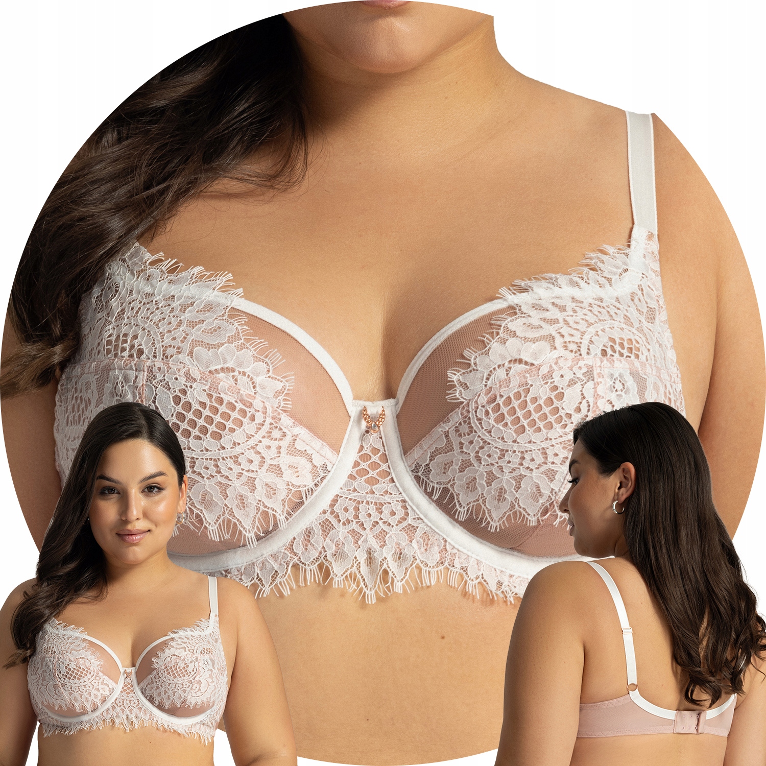 Ava 2152 Bliss krémová biscuit krajka tyl soft Podprsenka 95B Měkká