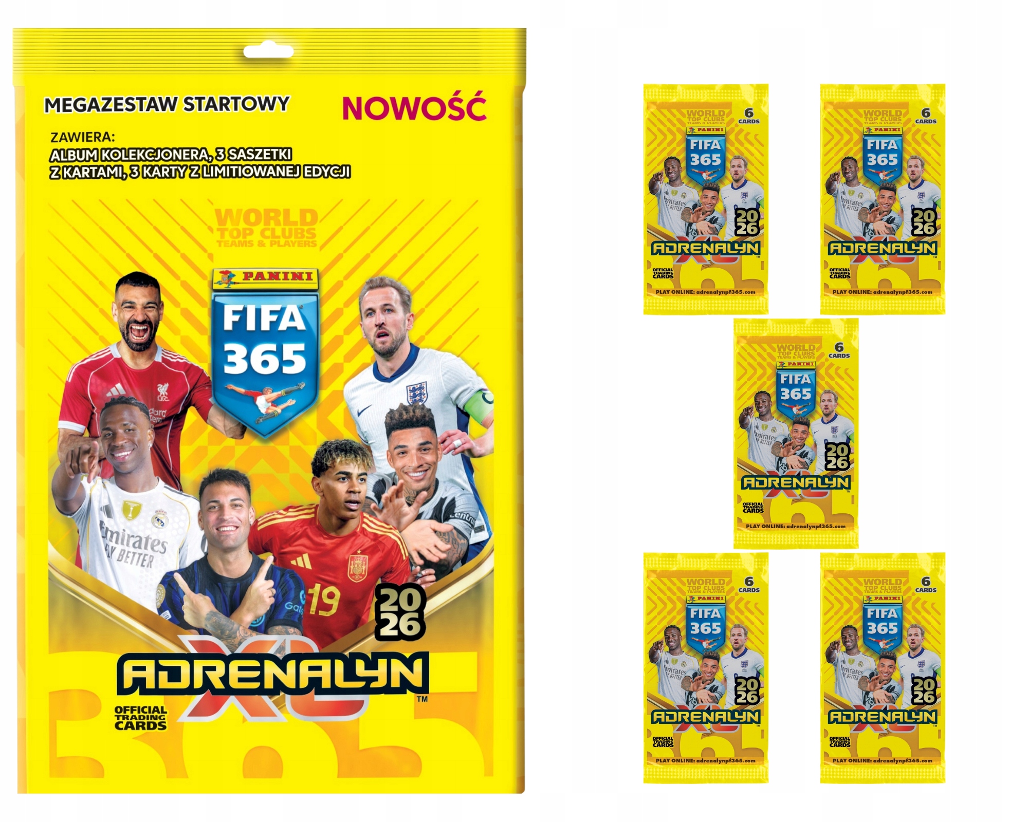 Zestaw Startowy Panini Fifa 365 2026 Adrenalyn XL plus 5 Saszetek
