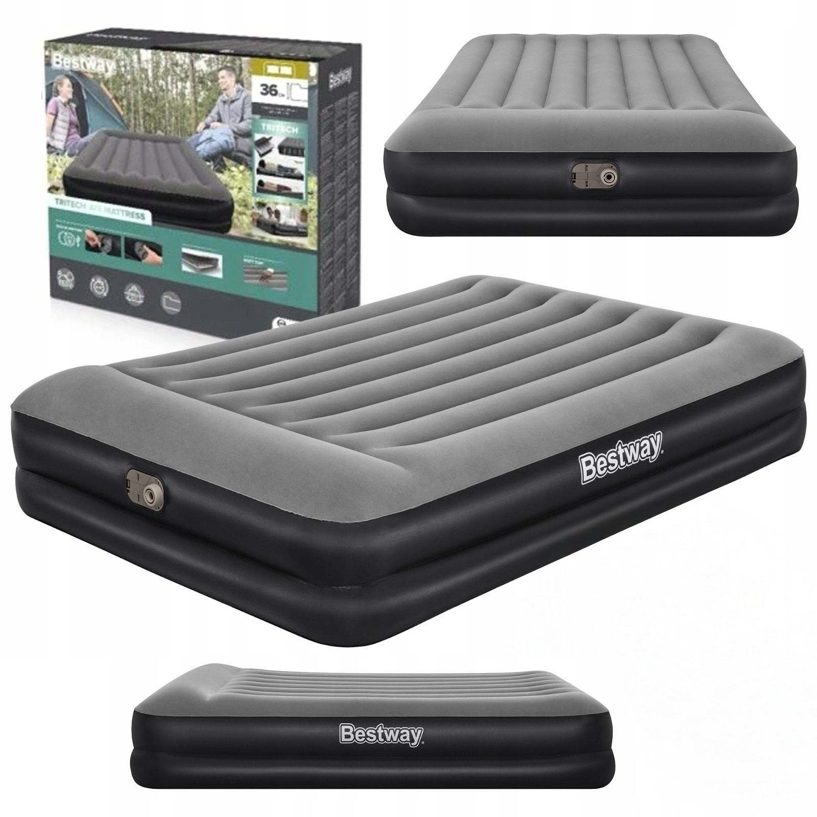 Bestway 67403 dvojitá nafukovací Matrace s vestavěným čerpadlem