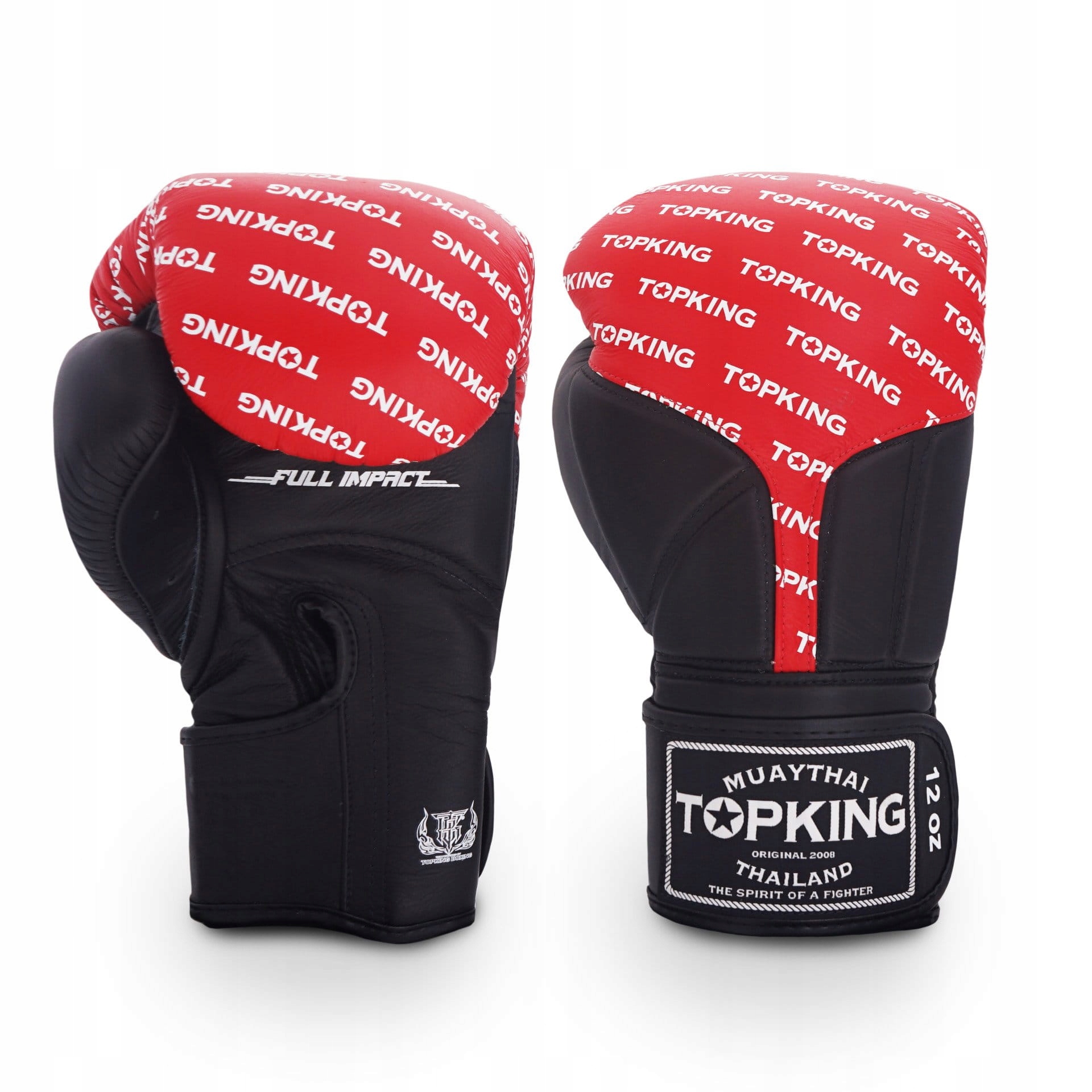 Boxerské Rukavice Top King Tkbgfi „full Impact“ černá/červená/černá 10oz