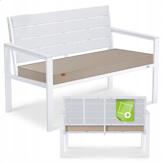 Lavica s operadlom plast 120 x 64 cm