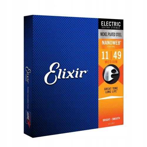 Elixir 12102 Medium (11-49) NW struny do gitary elektrycznej