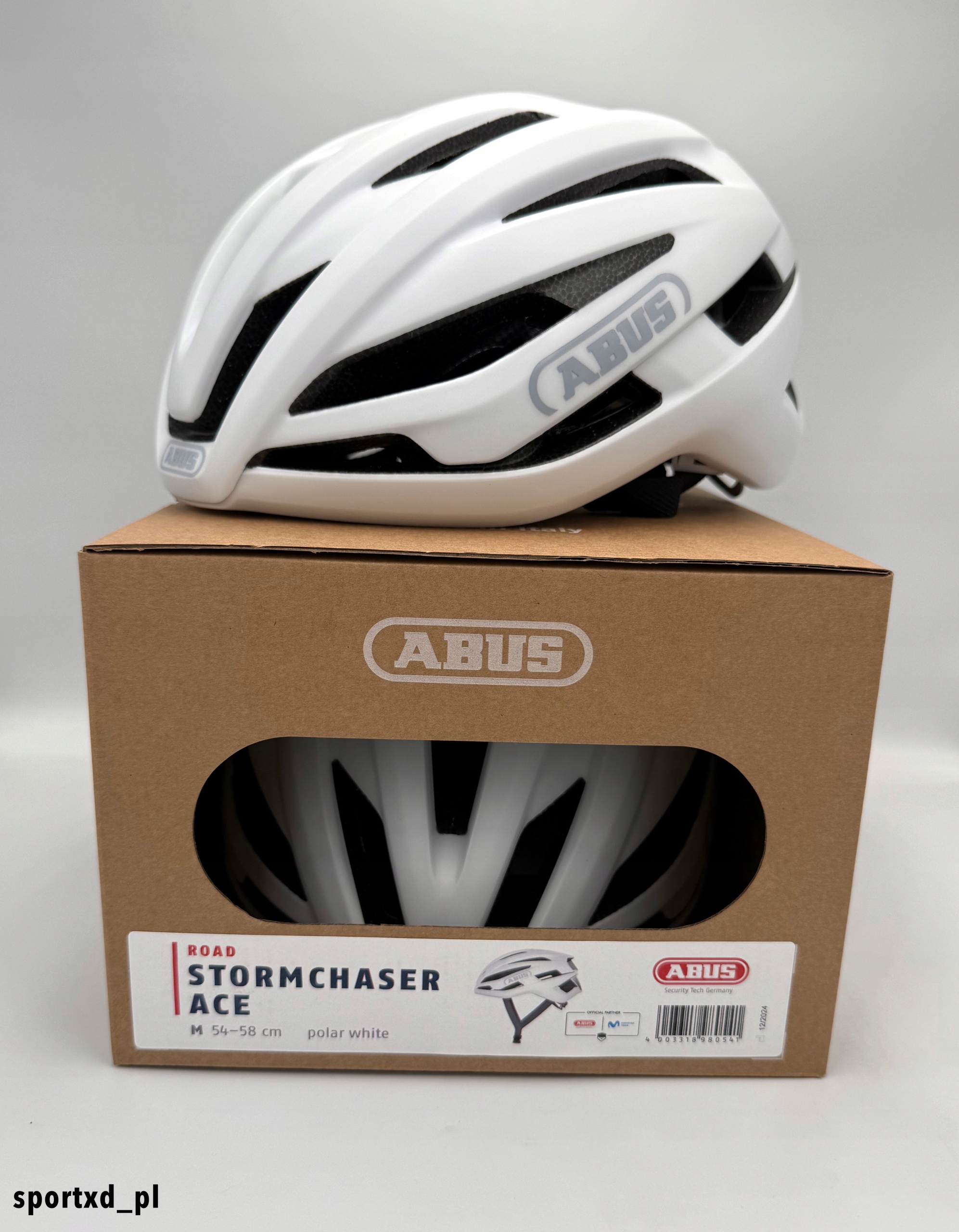 Велосипедний Шолом Abus Stormchaser Ace Polar White - Розмір M