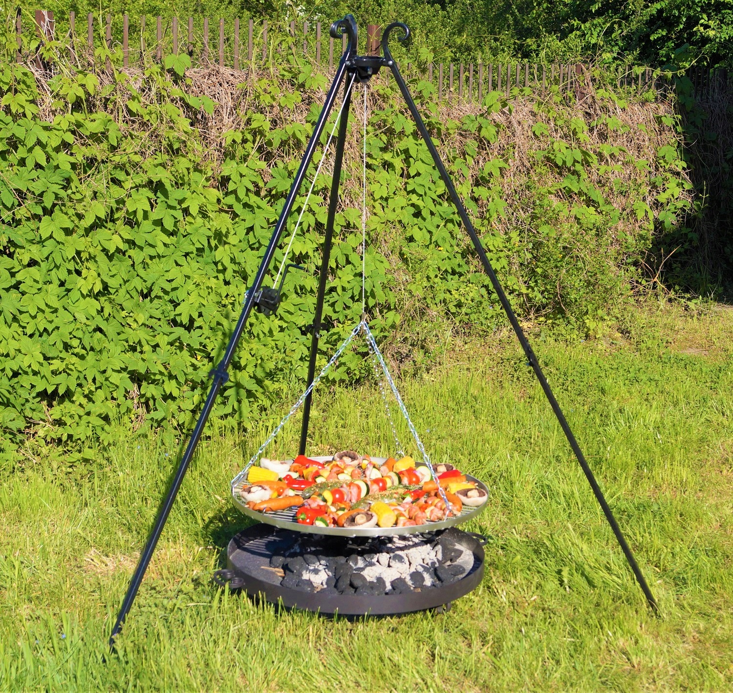 GRILL TRÓJNÓG OGNISKOWY FI 70 CM RUSZT Stan opakowania oryginalne
