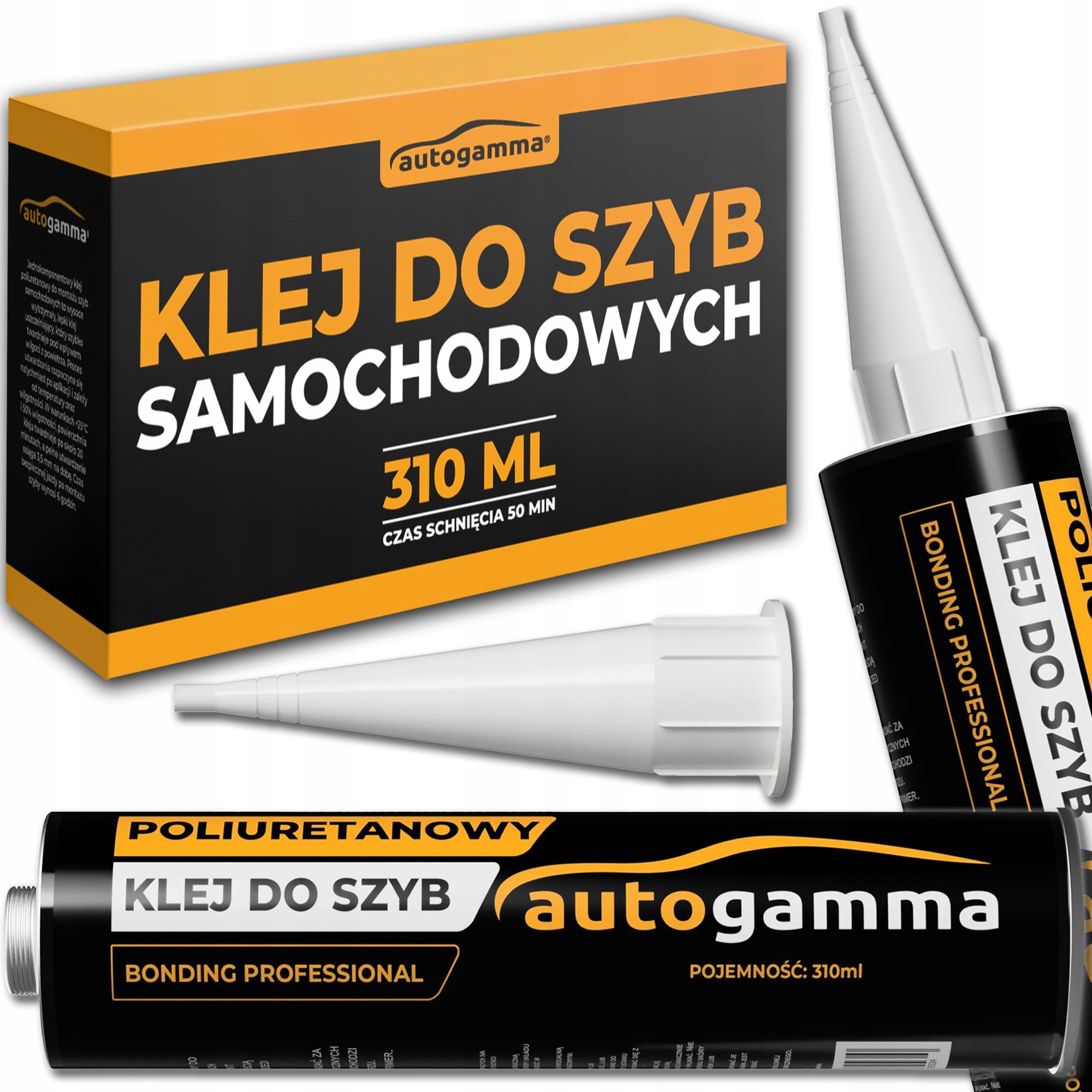 Klej do montażu szyb samochodowych poliuretanowy duży 310 ml kartusz