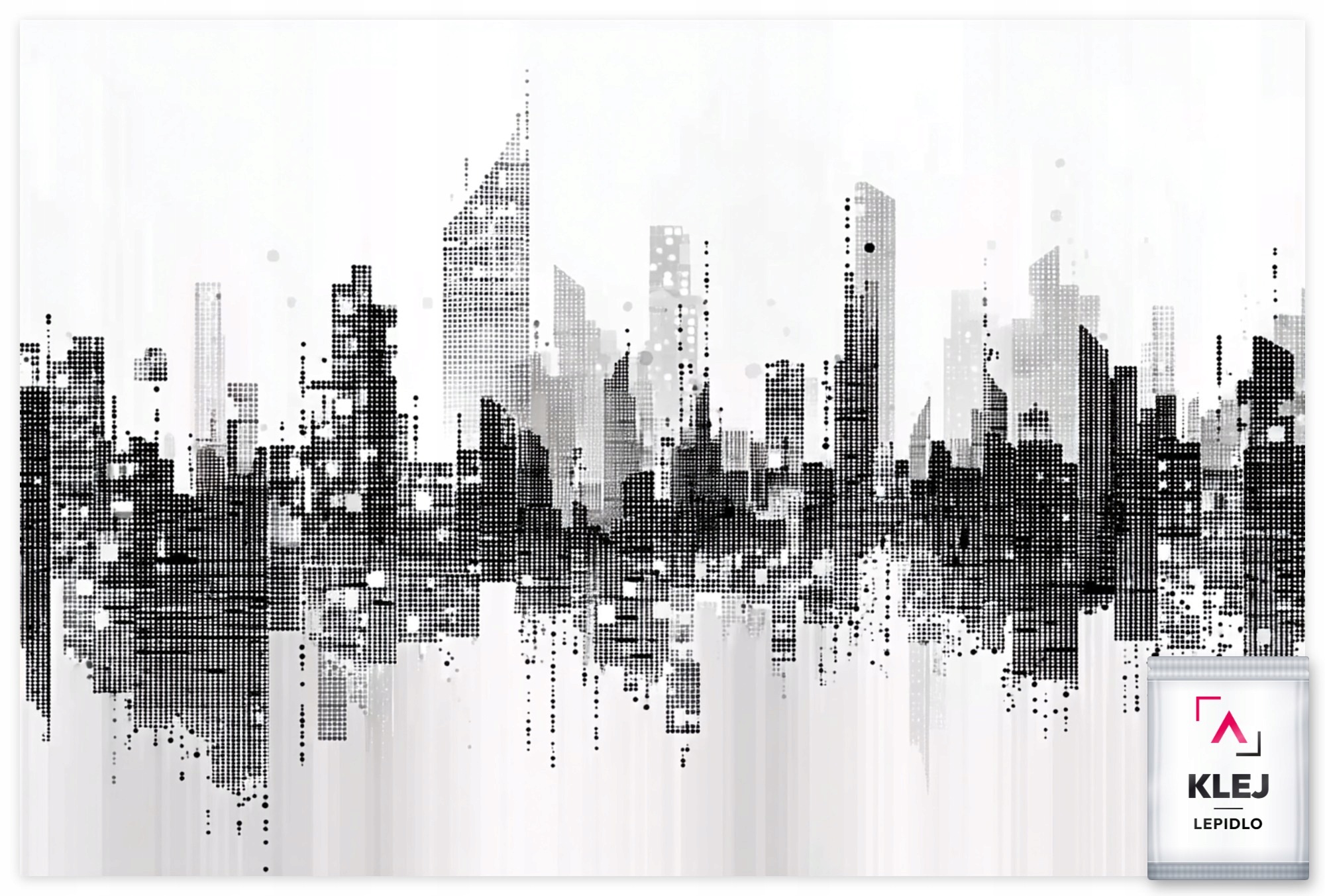 Fototapeta Flizelina Grafika B&w Město Panorama Mrakodrapy 250x175 155g