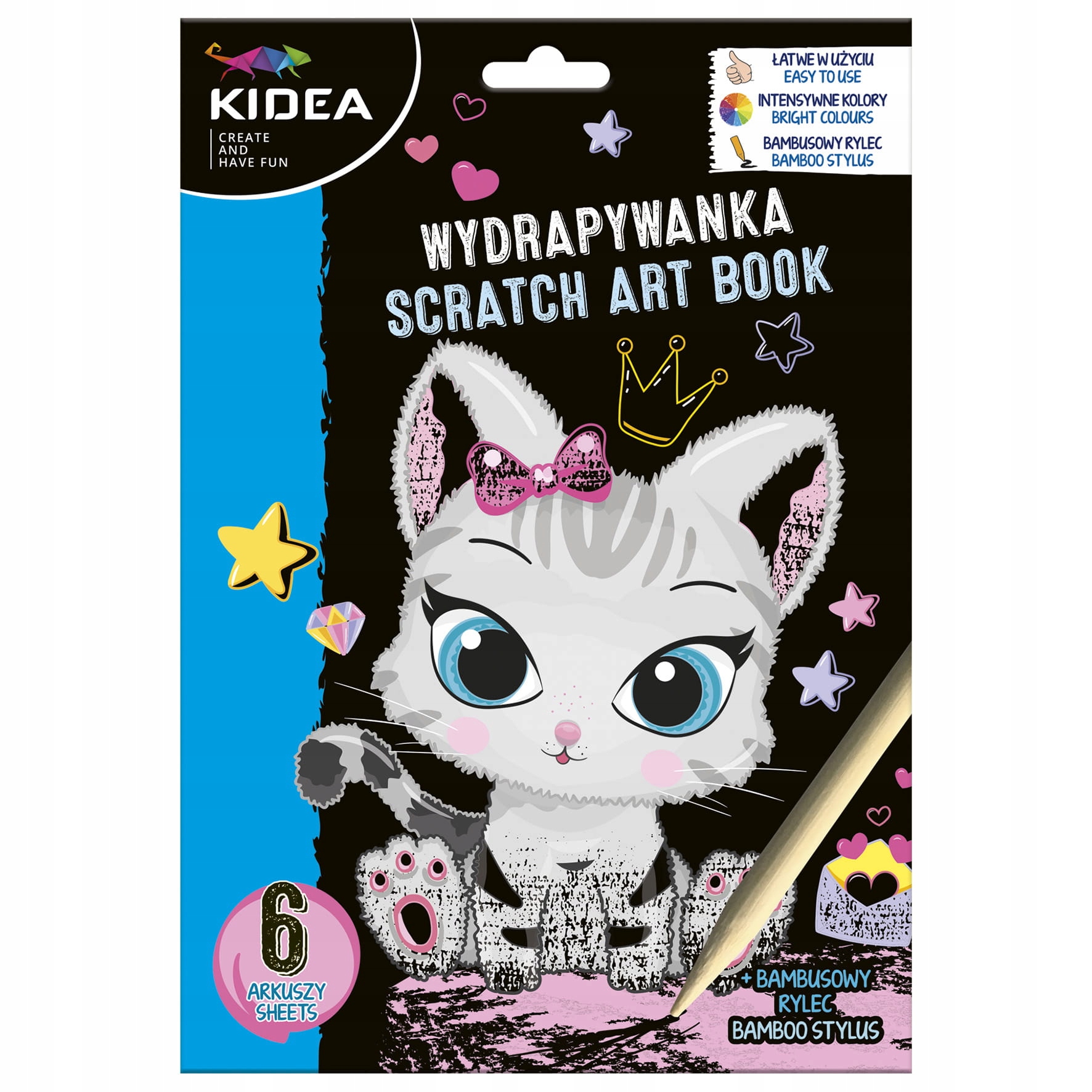 

Wydrapywanka Kidea 6 arkuszy z bambusowym rylcem