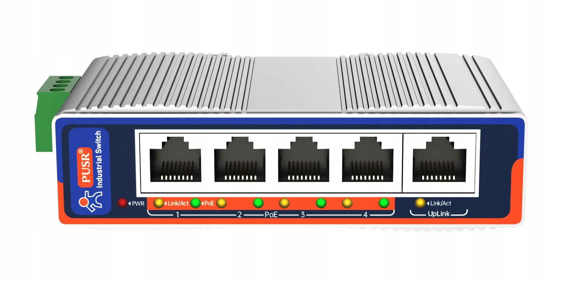USR-ISF1005P –PoE Swich 10/100 Ethernet 5×RJ45 IP40 -40 +85°C