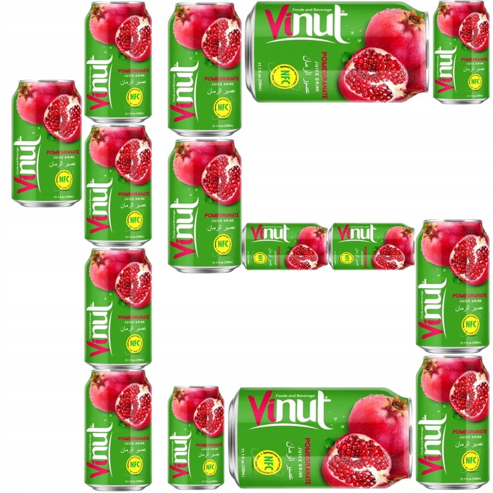 15 x Nápoj z ovoce s příchutí granátového jablka Vietnamský pomegranate Drink 330 ml Vinut