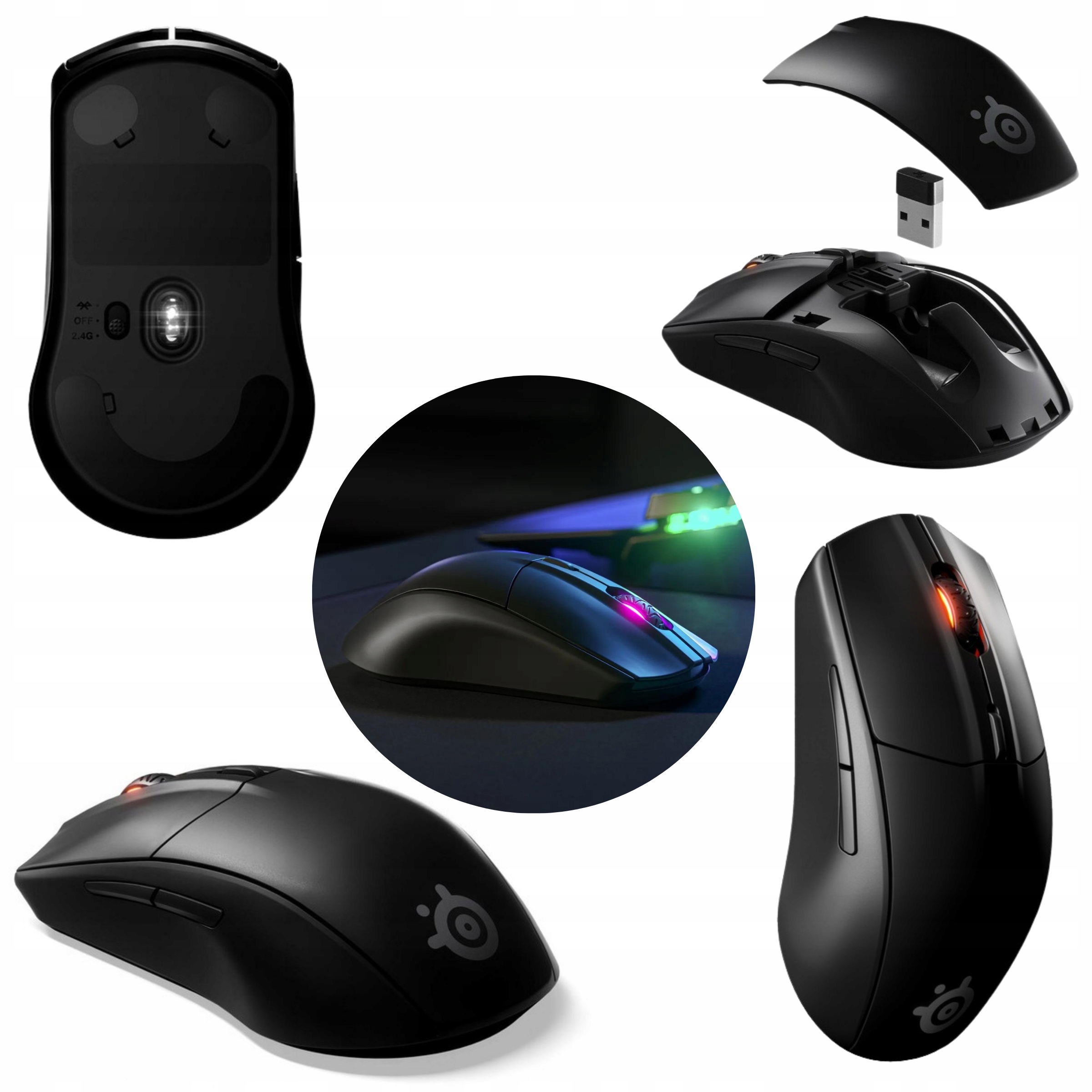 Bezdrátová Myš herní myš SteelSeries Rival 3 Wireless pro hráče