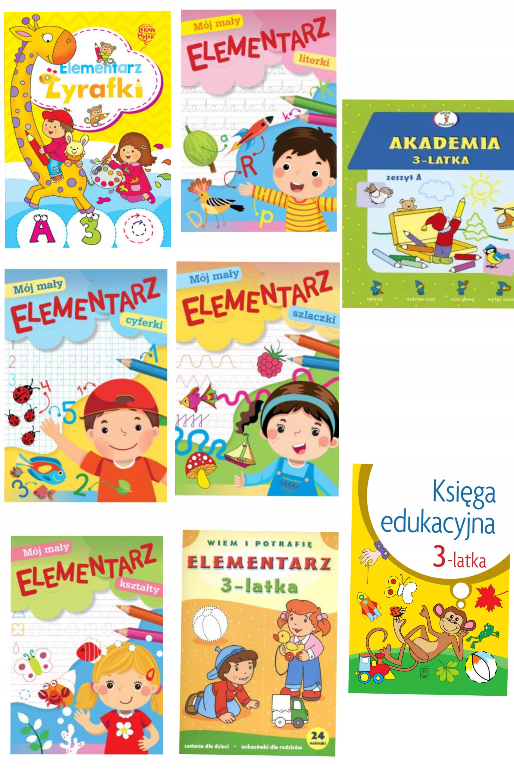 

8 x Zestaw Elemenatrz Akademia dla 3 latka