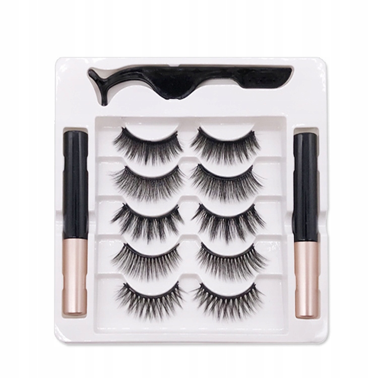 

Sztuczne Rzęsy Magnetyczne 5 Par Pęseta Eyeliner