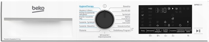 Pralko-suszarka Beko B5DFT584427WPB 8kg/5kg 15 programów Bluetooth ProSmart EAN (GTIN) 8690842499654
