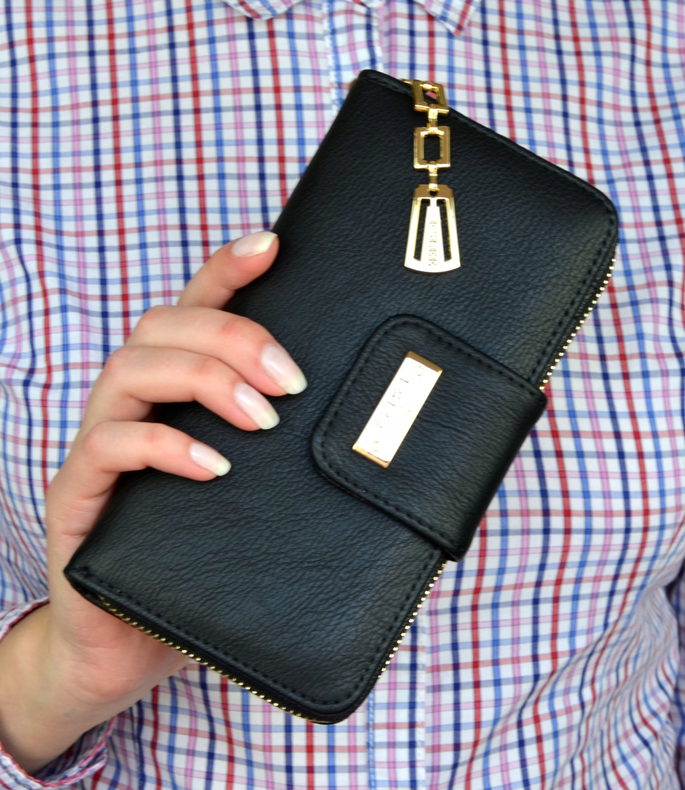 PORTFEL DAMSKI DUŻY TOREBKA PORTMONETKA PODWÓJNY Wzór dominujący bez wzoru