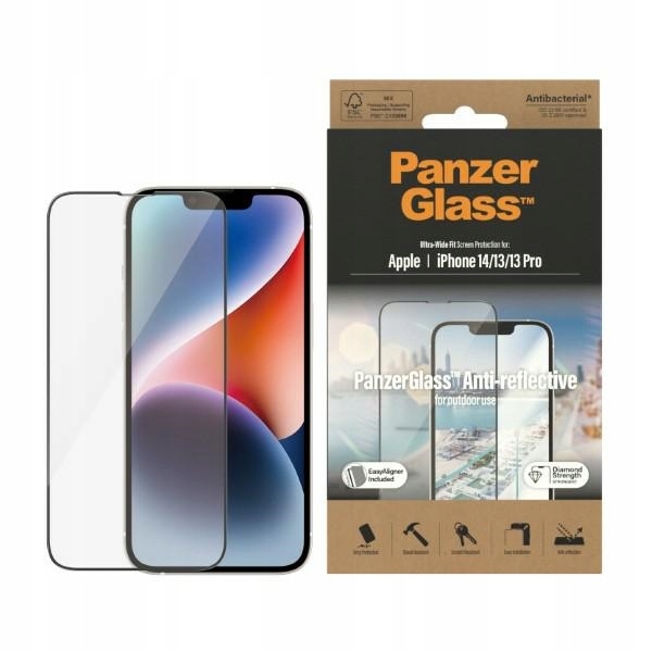 PanzerGlass Ultra-Wide Fit iPhone 14 13 Pro 13 6,1" ochrana obrazovky An