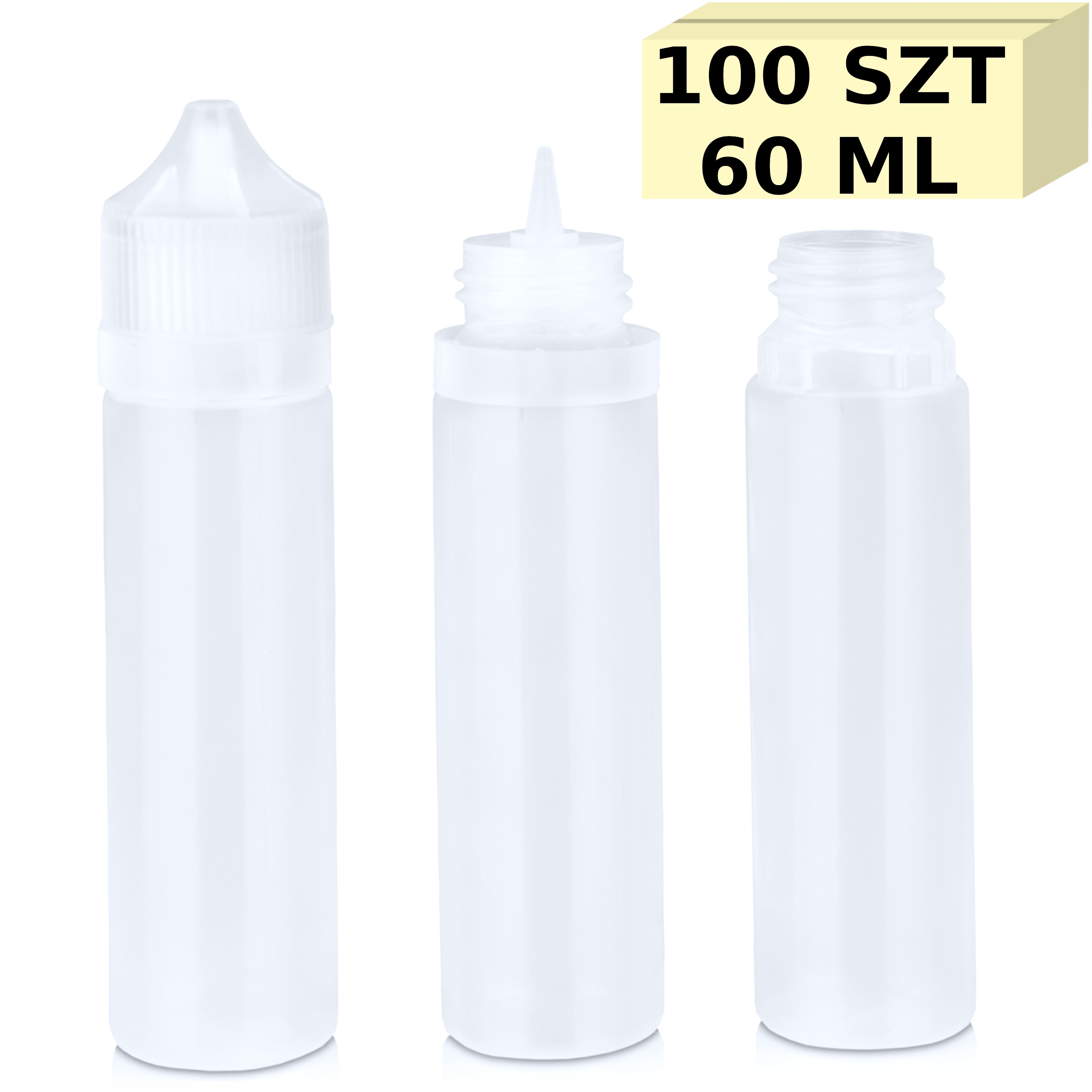 

Butelka 60 ml 100 Szt Liquid Butelki Buteleczki