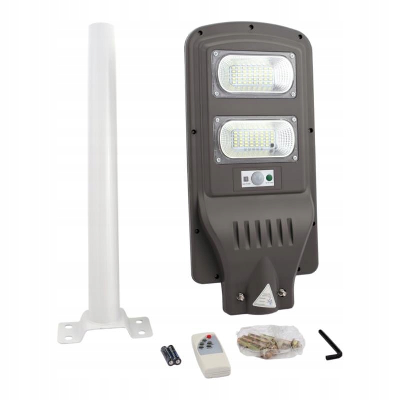 Pouliční lampa XXL 60 W 1000 lm solární napájení Na Dálkové Ovládání