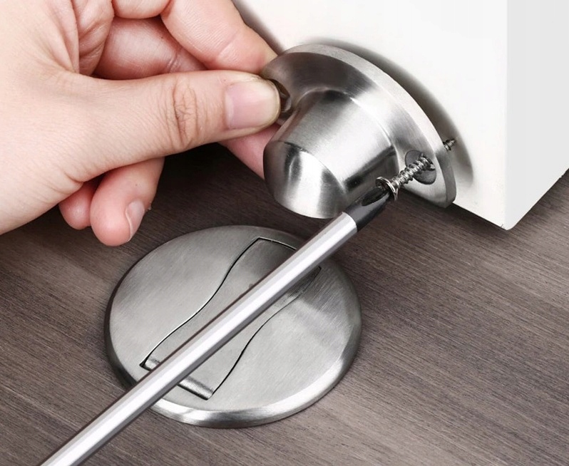 ODBOJNIK STOPER DO DRZWI MAGNETYCZNY NIERDZEWNY Wysokość produktu 2.5 cm